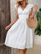 Darianne - Elegant Wrap Dress with Gathered Waist for a Spring and Summer Look