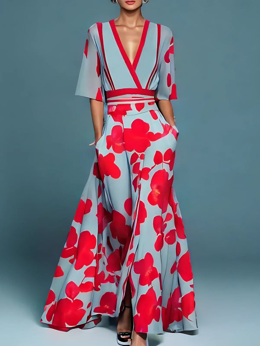 Véronique - Elegant Printed Dress