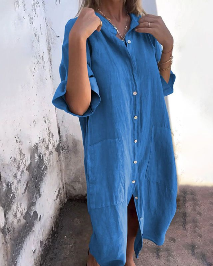 Yasmina - Ibiza Style Casual Shirt Dress