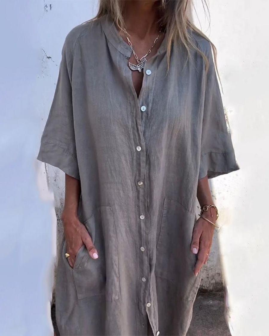 Yasmina - Ibiza Style Casual Shirt Dress