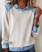 Norvella - Elegant Long Sleeve Blouse with Lapel Collar