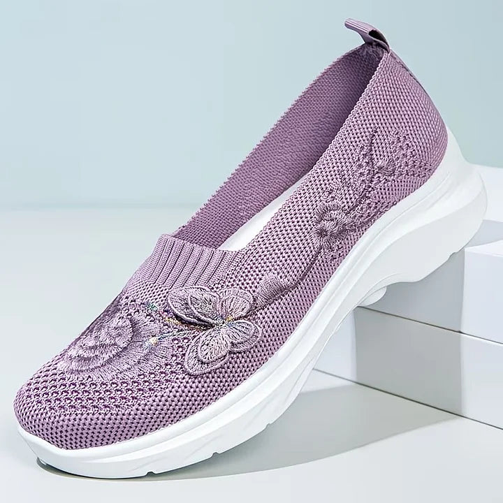 Papillon Embroidered Knit Slip-On