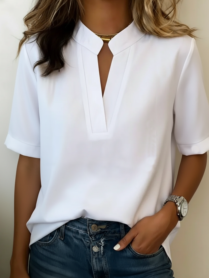 Pravine | Relaxed V-Neck Blouse