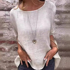 Kira - Casual Cotton and Linen Blouse