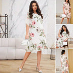 Kalina - Chiffon dress with flower petals