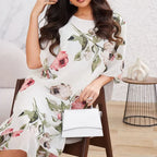 Kalina - Chiffon dress with flower petals