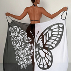 Kassara Women's Butterfly Print Swimsuit Cover Up